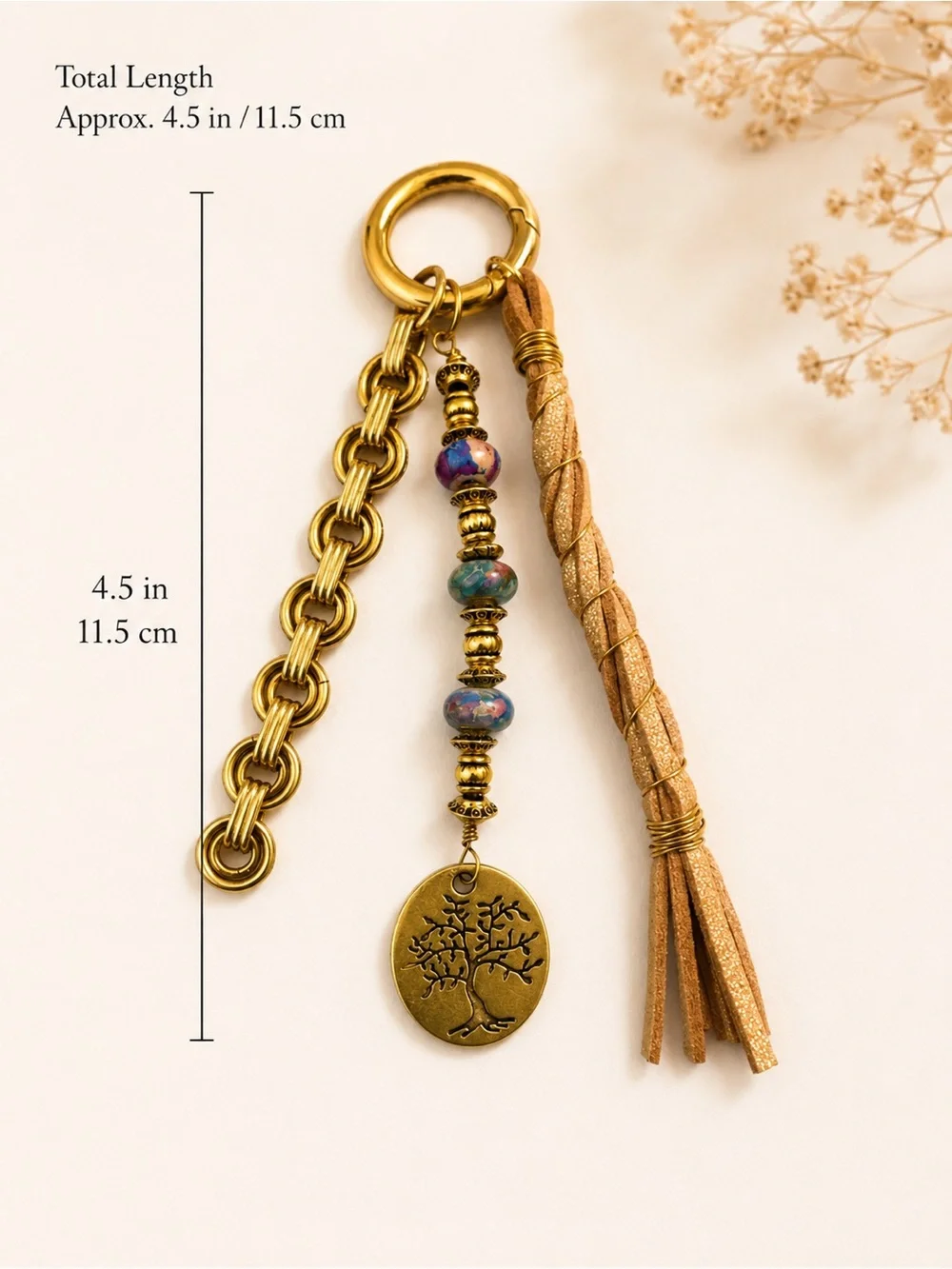 Luxe Tree of Life Bag Charm